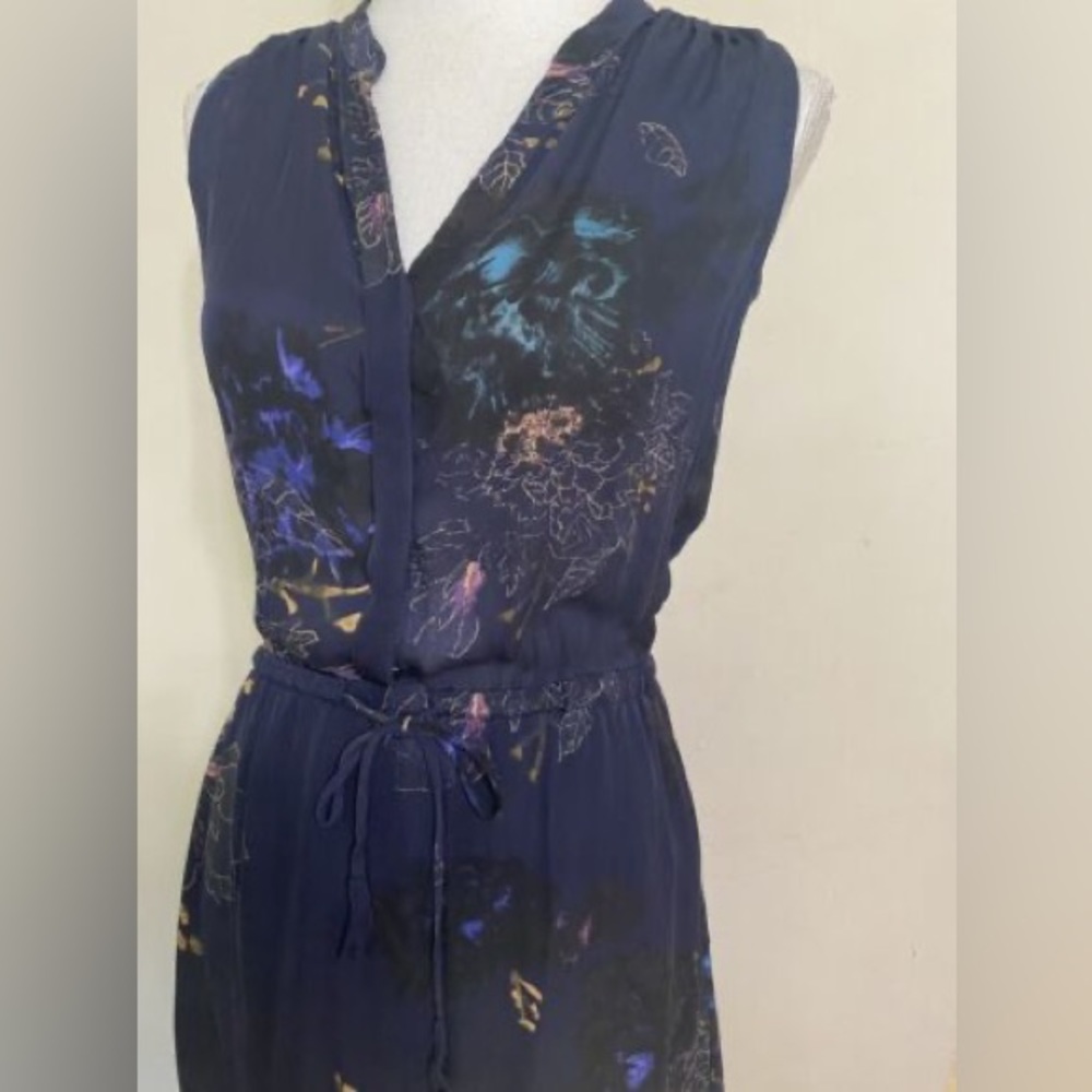 Babaton Aritzia Benedict dress XS sleeveless navy floral